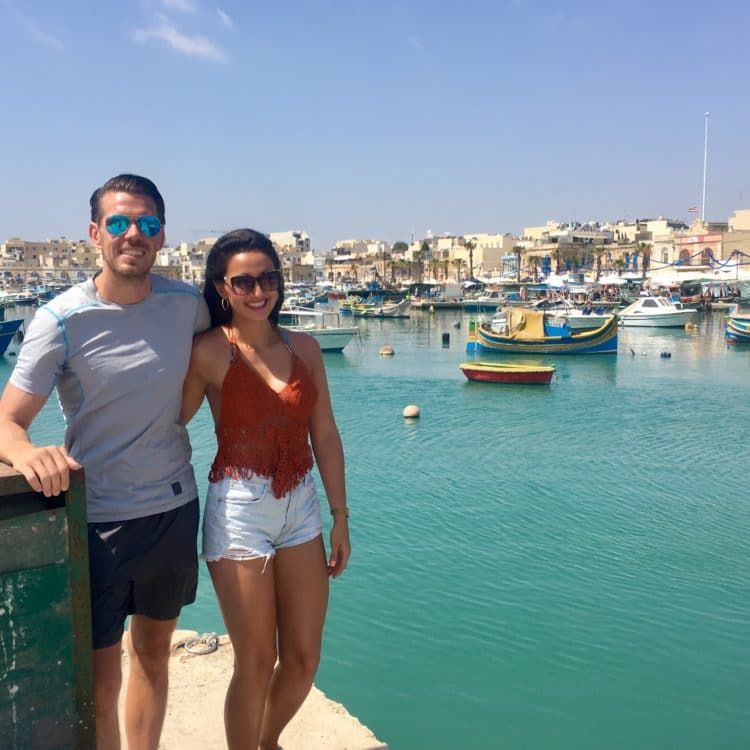 Mi novio y yo en Marsaxlokk
