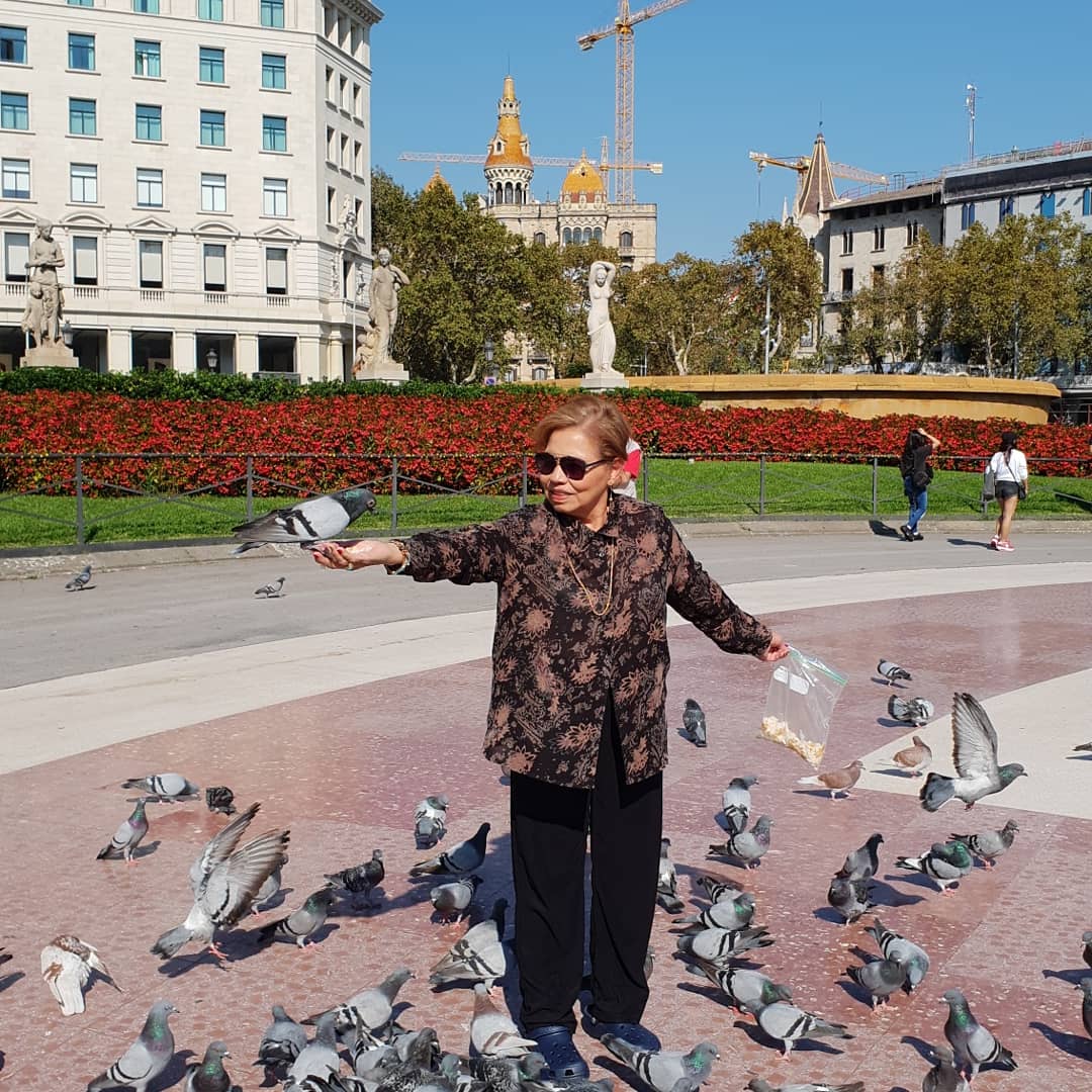 Palomas en Plaza Cataluña